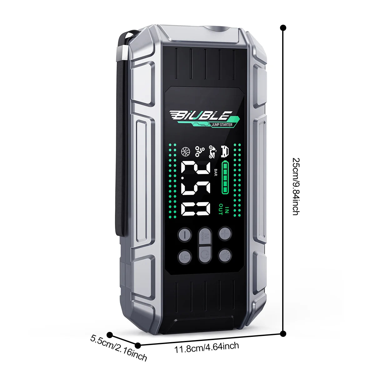 Jump Starter 6000A com Bomba de Ar 150PSI – Emergência Automotiva | Esquenta Black Friday