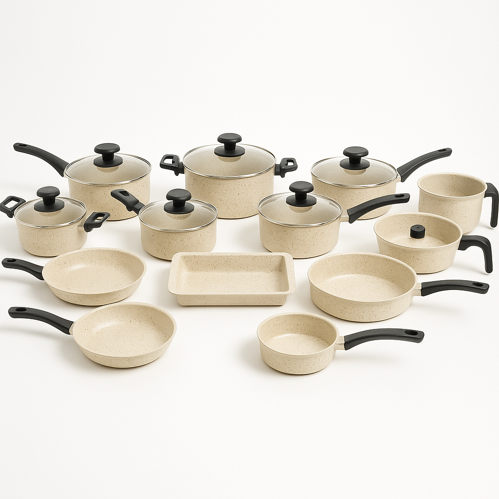 Kit de Panelas Revertido com Cerâmicas - 13 Peças.