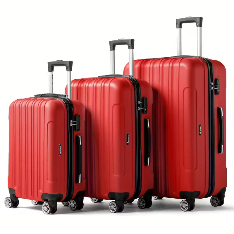 Kit 3 Malas de Viagem – 20″ 24″ 28″ Antirriscos e Leve 🔥Black Friday🔥