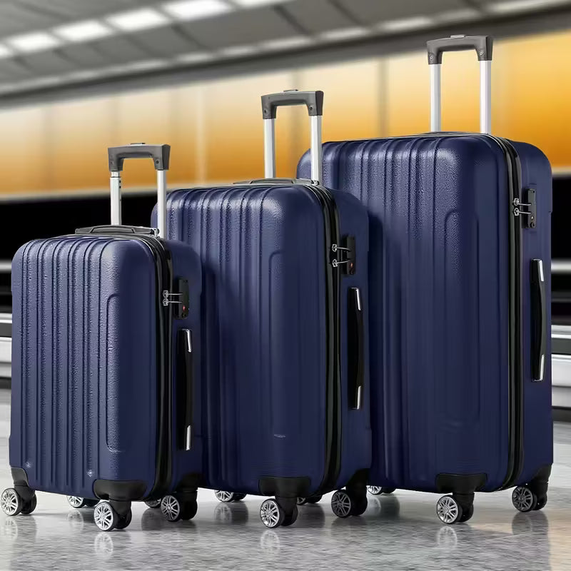 Kit 3 Malas de Viagem – 20″ 24″ 28″ Antirriscos e Leve 🔥Black Friday🔥